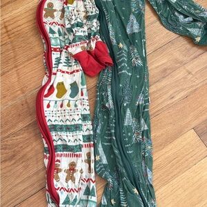 Little Sleepies Red and Green Zipper Pajama
